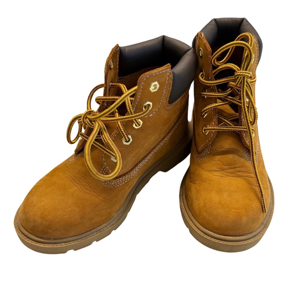Timberland 6 Inch Waterproof Boots Boys Size 13 Wheat Leather 10760M Classic